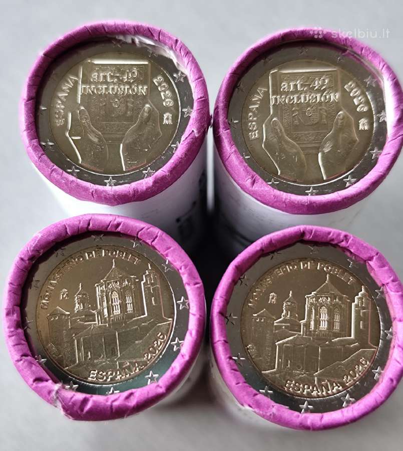 Užsienio šalių 2€ ritinėliai