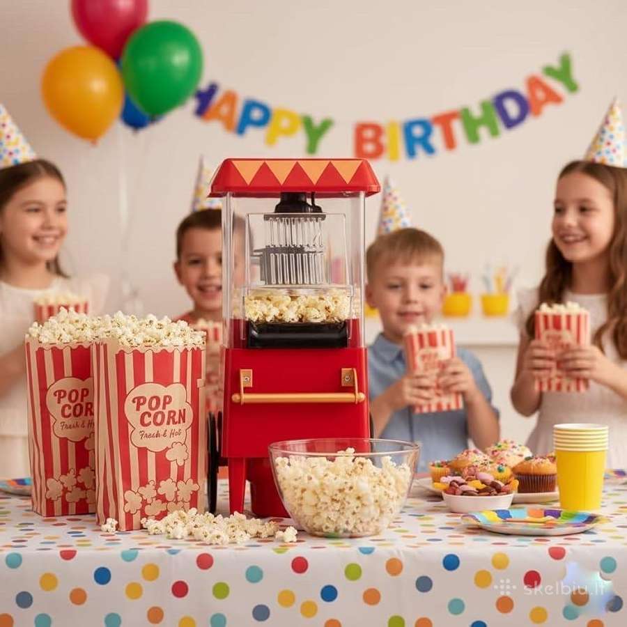 Popcorn aparato nuoma Vilniuje (su priedais)