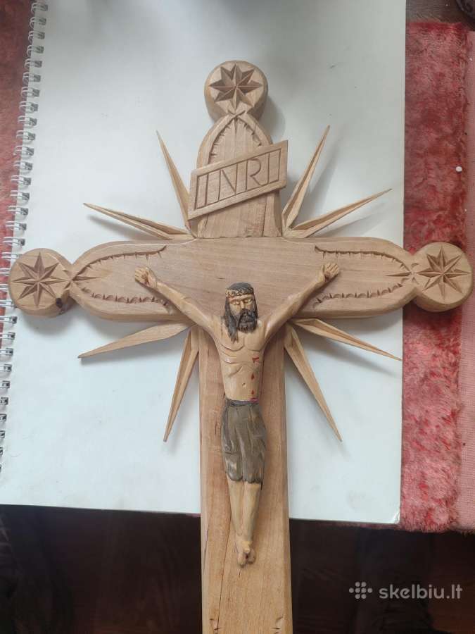 Religija vintažinis medinis kryžius