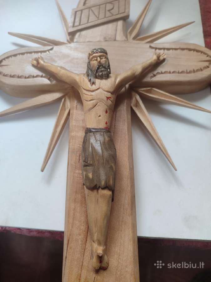 Religija vintažinis medinis kryžius - nuotraukos Nr. 2