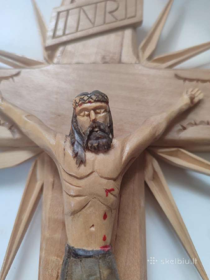 Religija vintažinis medinis kryžius - nuotraukos Nr. 3