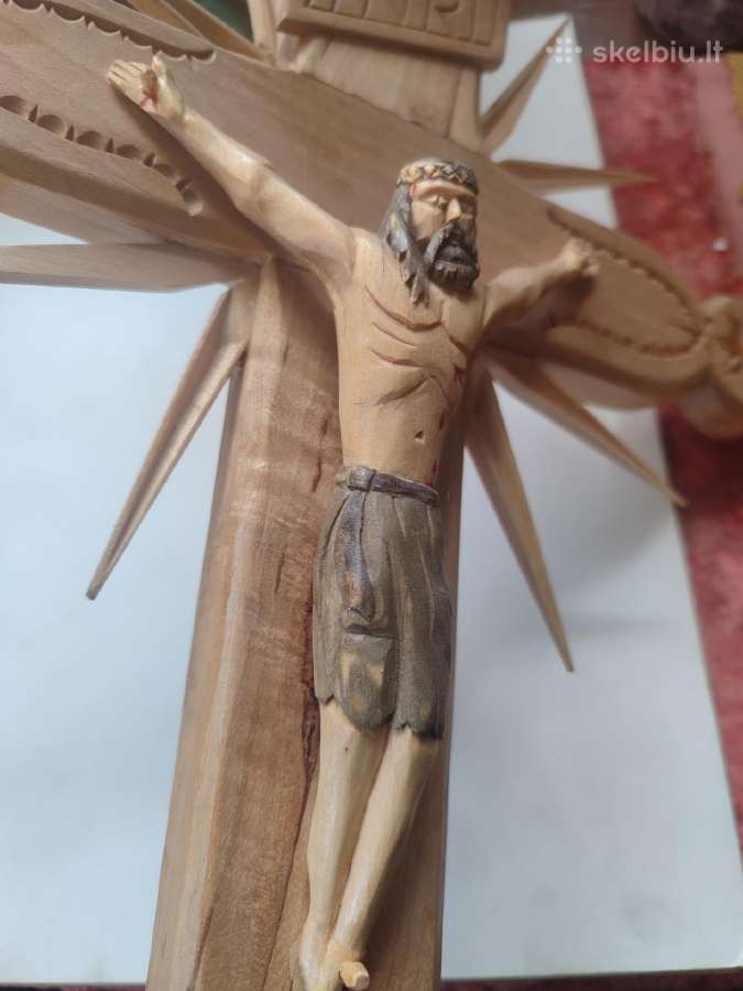 Religija vintažinis medinis kryžius - nuotraukos Nr. 11