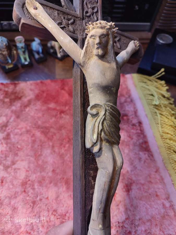 Religija senas pastatomas medinis kryžius - nuotraukos Nr. 4