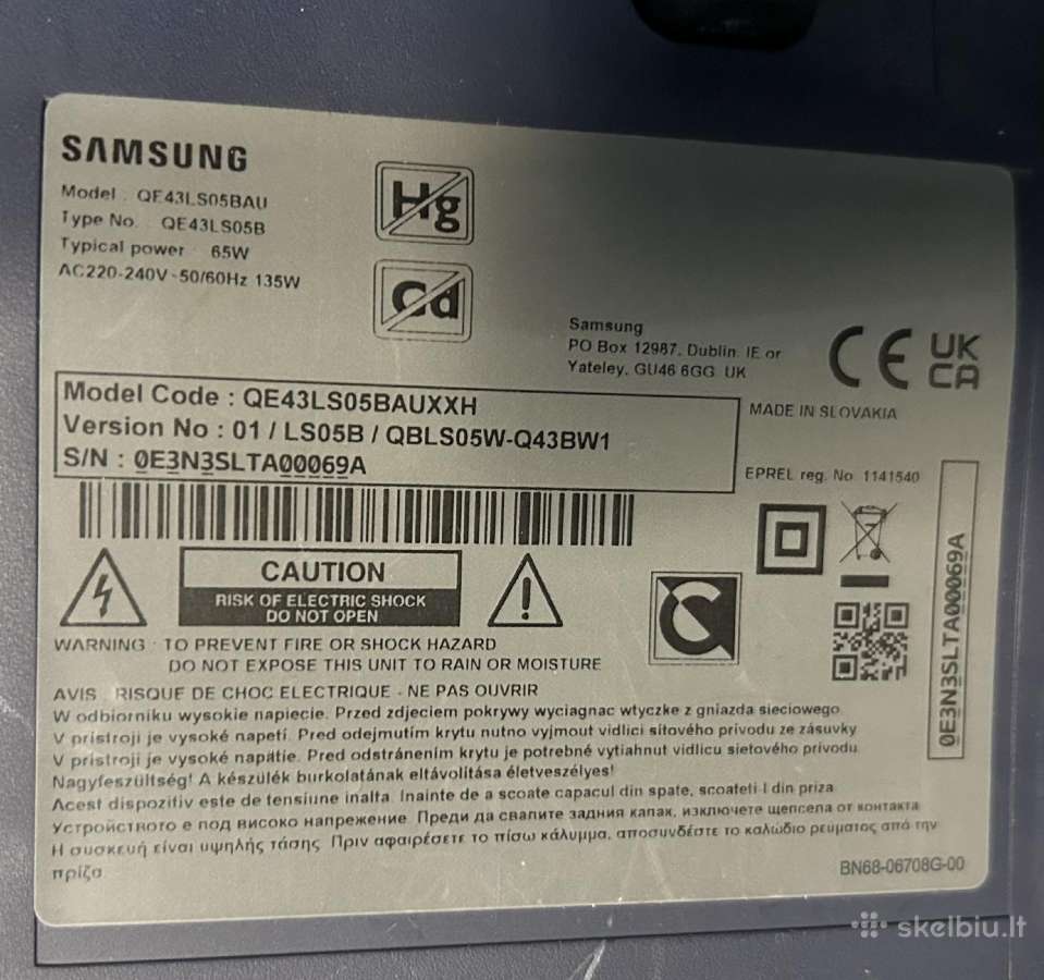 Parduodamas televizorius Samsung - nuotraukos Nr. 4