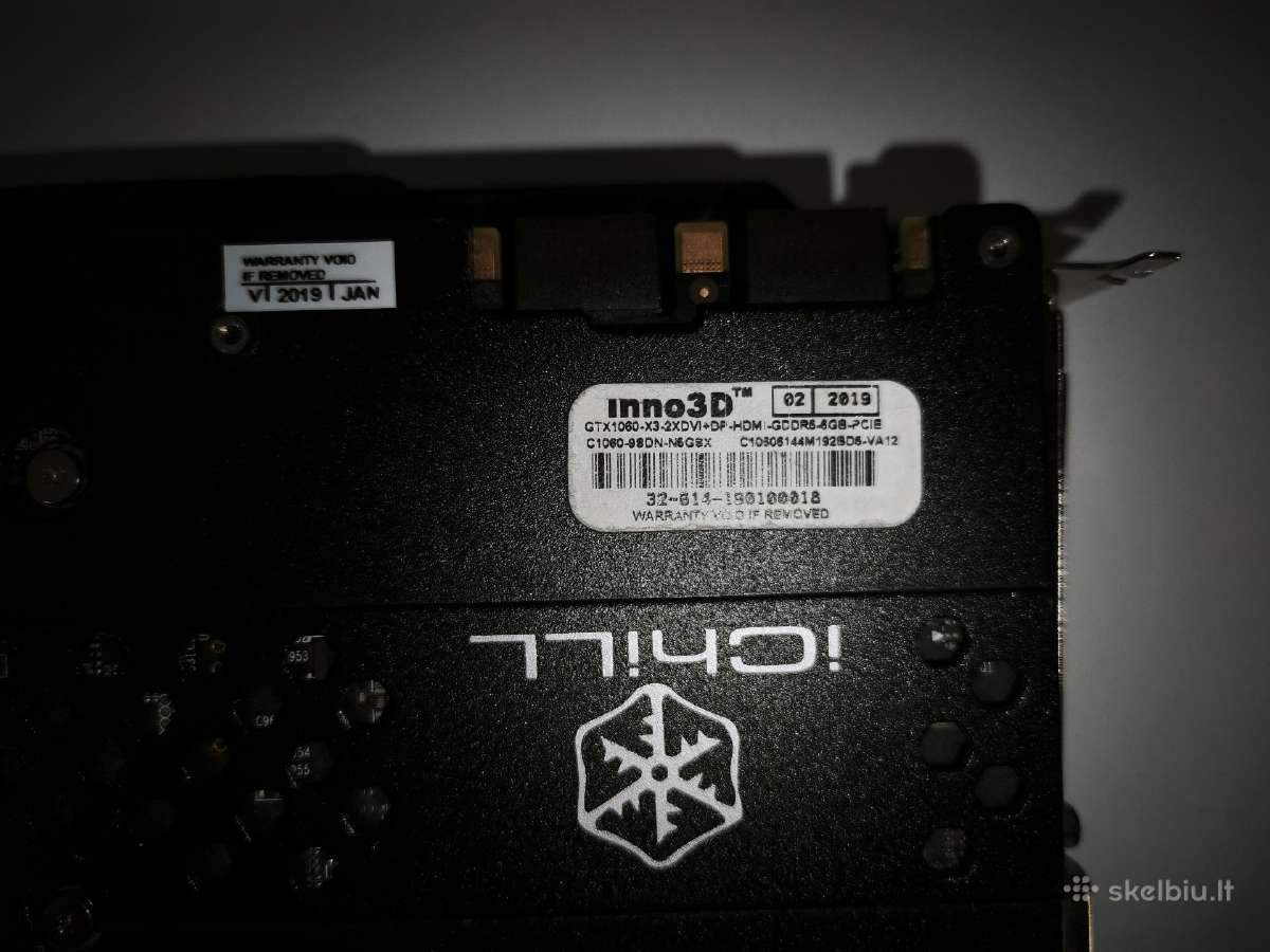 Gtx 1060 6gb 3 ventiliatorių – gera būklė - nuotraukos Nr. 3