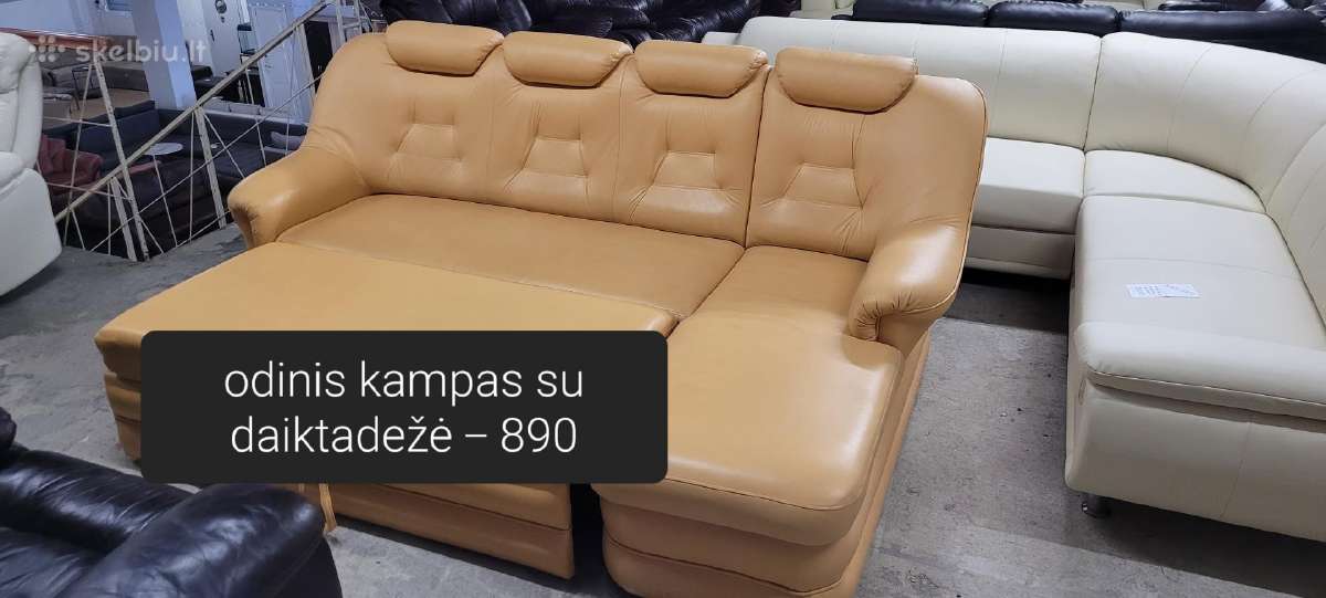 Odiniai Baldai Kampas sofa Reglainer komplektas - nuotraukos Nr. 18