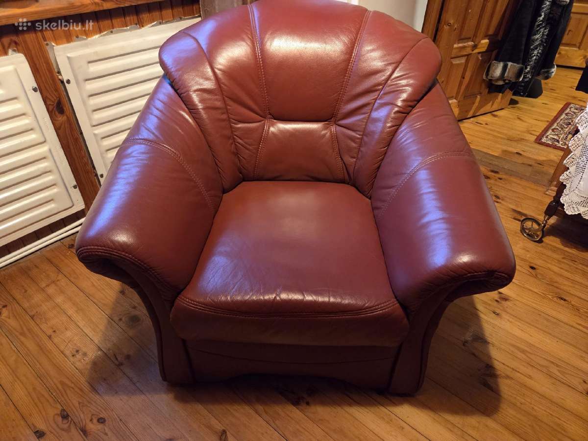 Odinių baldų komplektas, 250 eur. - nuotraukos Nr. 2