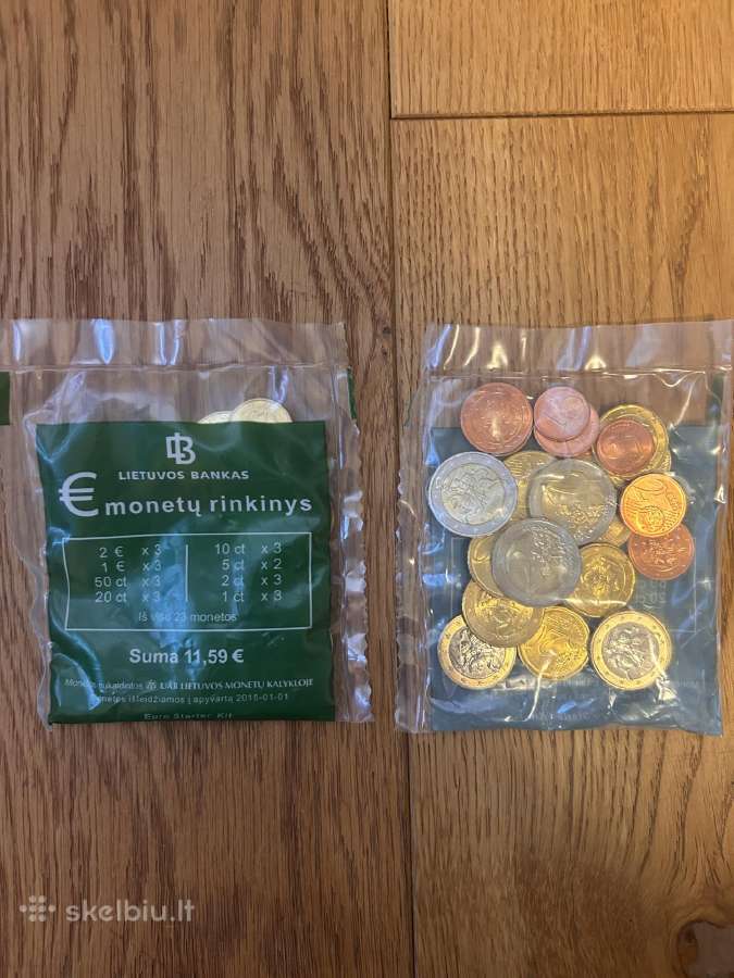 Du Euro monetų rinkiniai