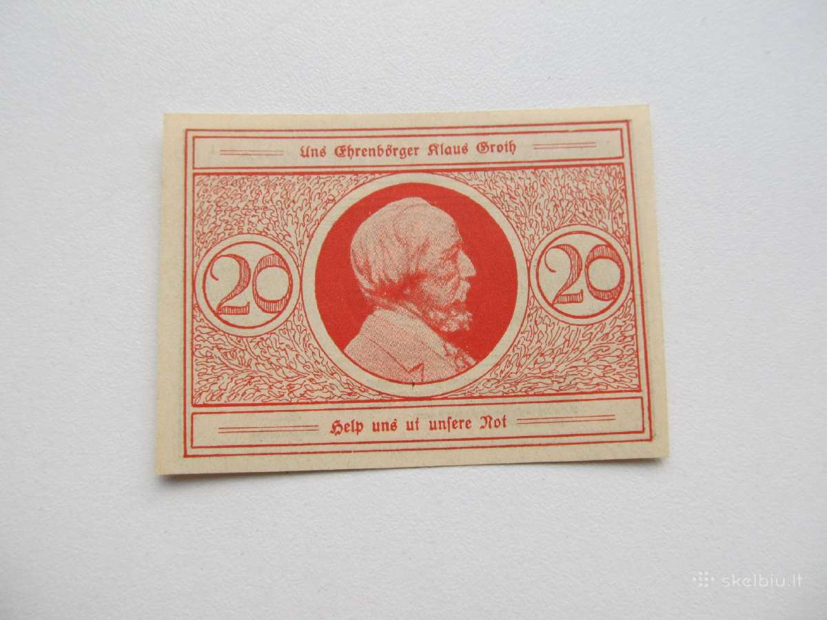Notgeldas 20 pfennig , Heide , Vokietija - nuotraukos Nr. 2