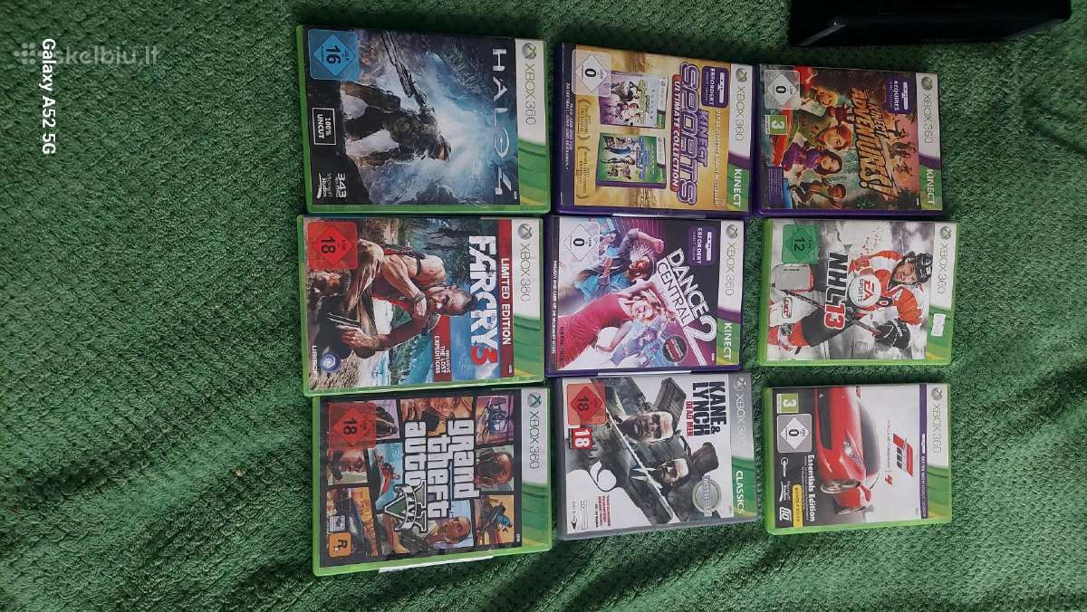 Parduodu xbox360 su žaidimais