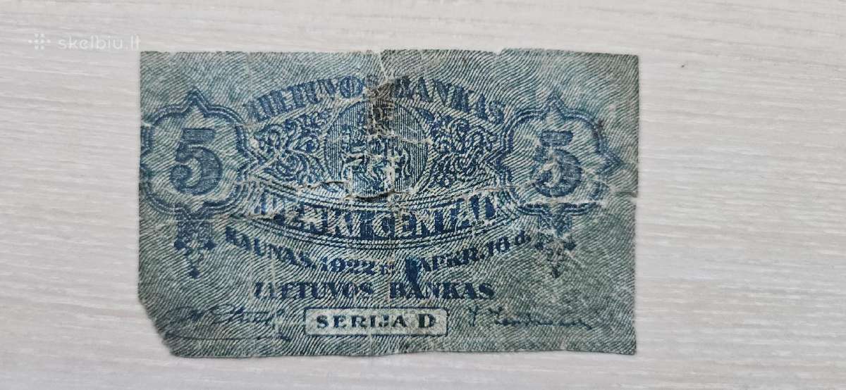 5 centai 1922