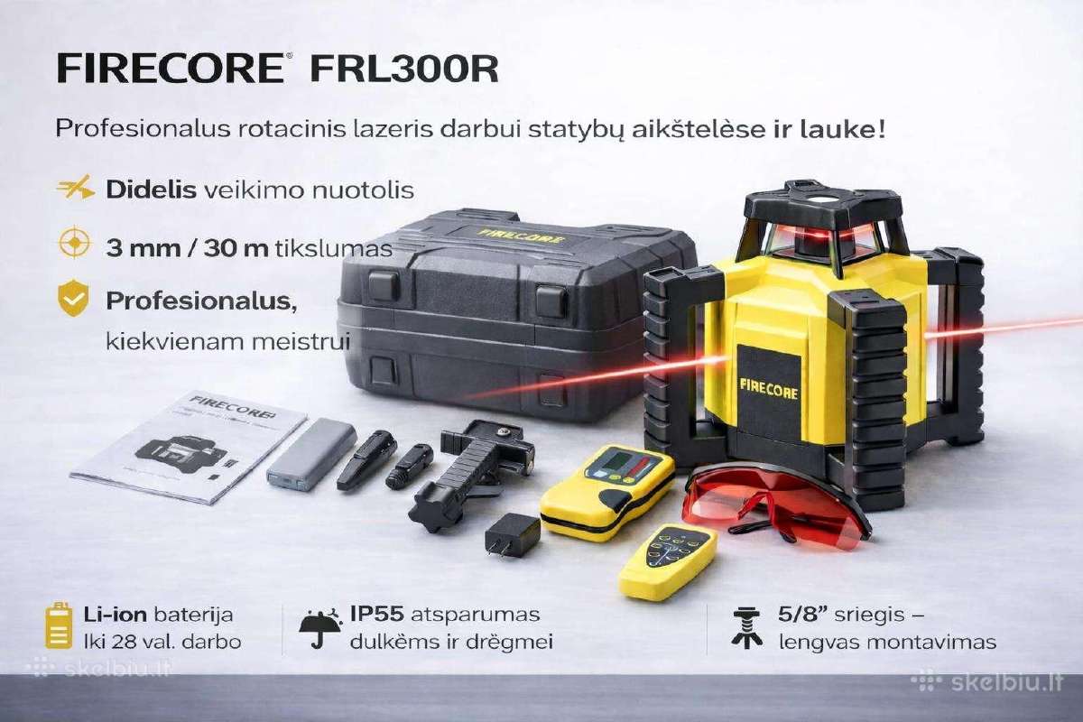 Vevor ir Firecore lazerinis rotacinis nivelyras - nuotraukos Nr. 5
