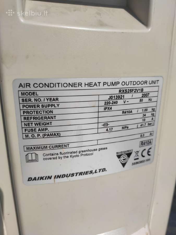 Šilumos siurblys oras-oras Daikin Inverter - nuotraukos Nr. 2