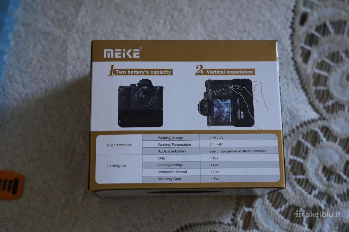Paduodu baterijų bloką Meike fotoaparatui Sony A7 - nuotraukos Nr. 3