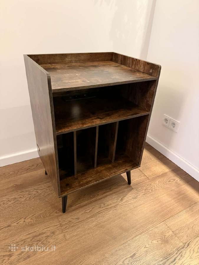 Vinilinių plokštelių spintelė (Nauja)