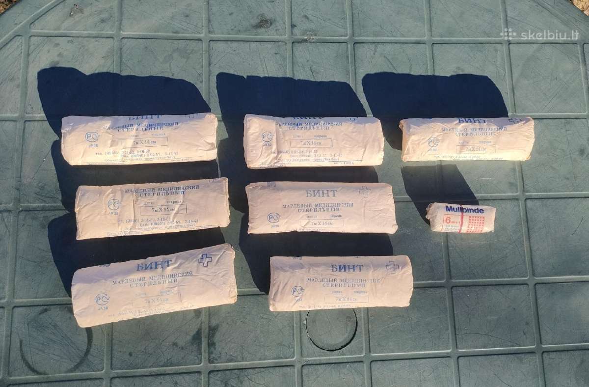 7vnt nauji,dideli,rusiški,senoki bintai, tvarsčiai