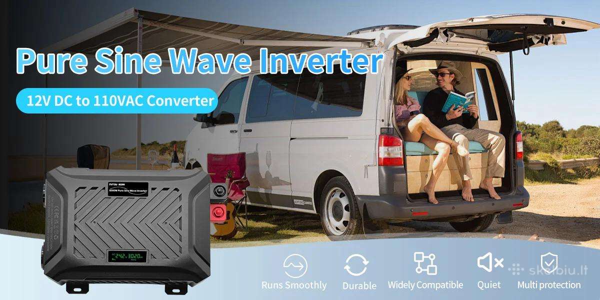 12-24v Inverteris 220v Pure sine wave 6000w - nuotraukos Nr. 8