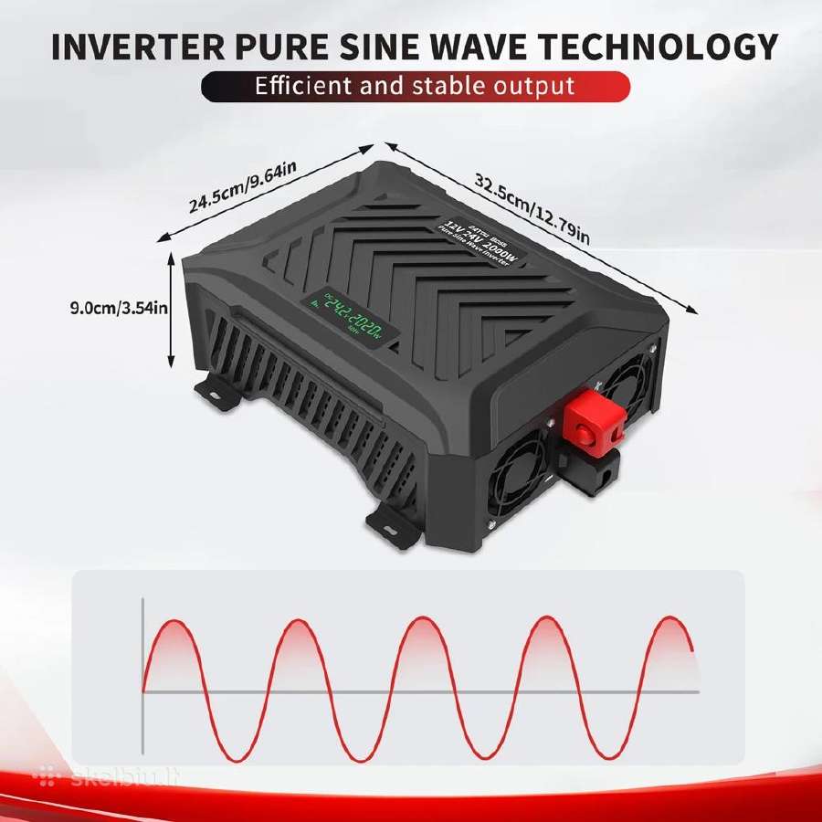 12-24v Inverteris 220v Pure sine wave 6000w - nuotraukos Nr. 9