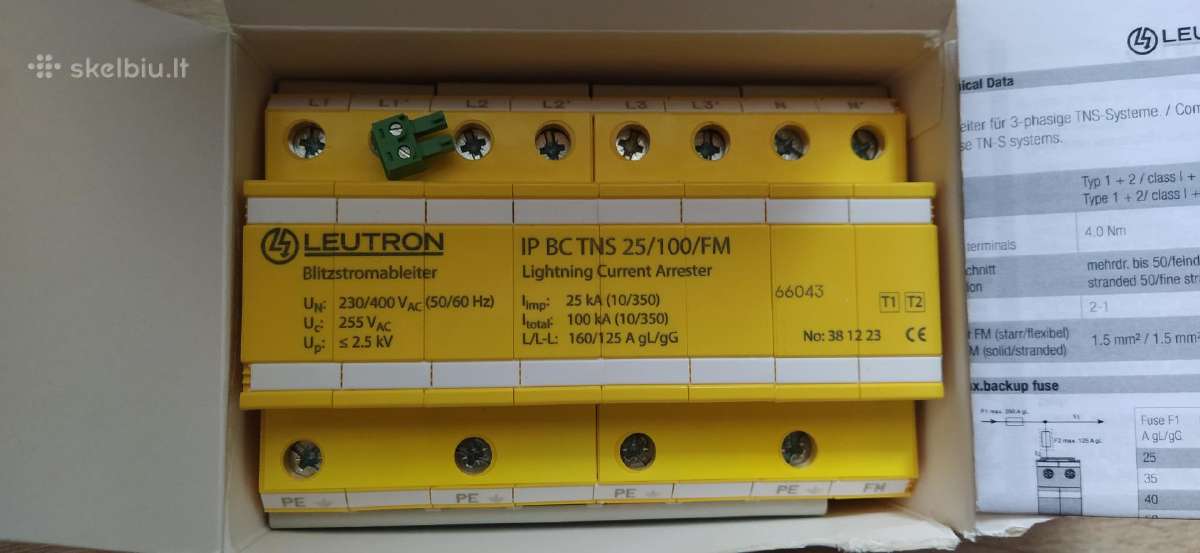 Leutron Ip Bc Tns 25/100 apsauga nuo žaibo, Eaton