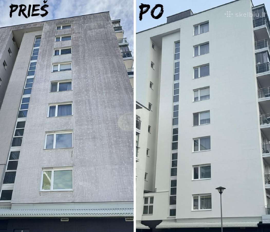 Aukštuminiai fasadų remonto (tinkavimo) darbai - nuotraukos Nr. 6