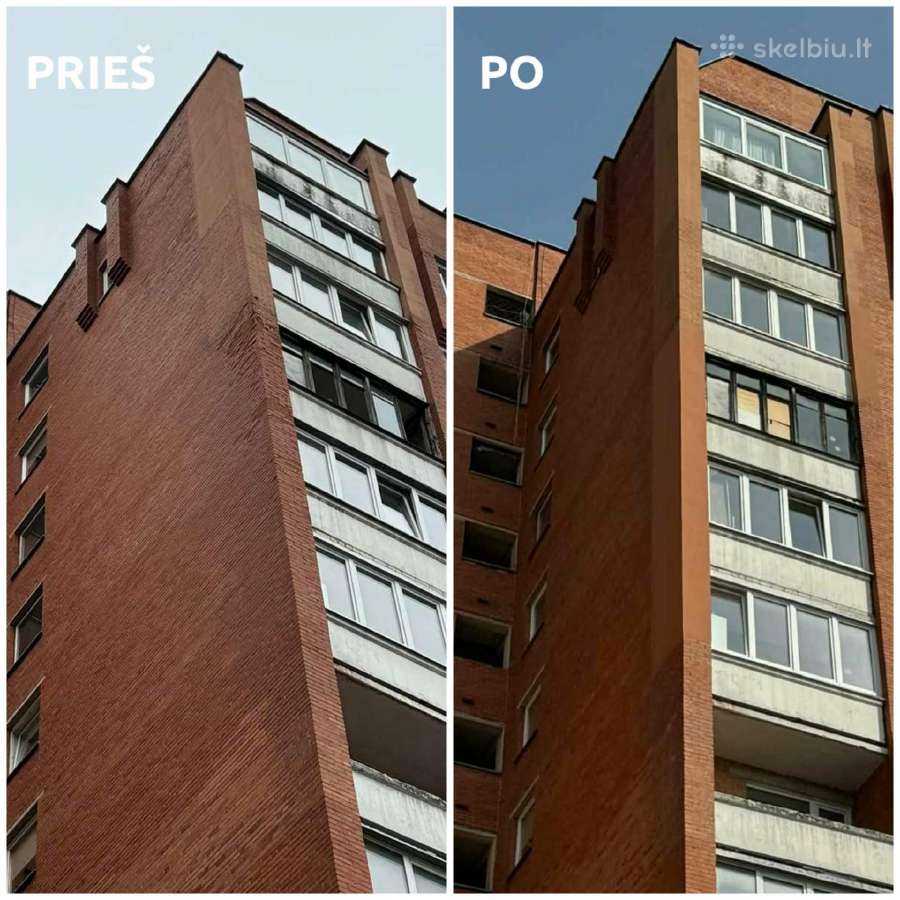 Aukštuminiai fasadų remonto (tinkavimo) darbai - nuotraukos Nr. 9