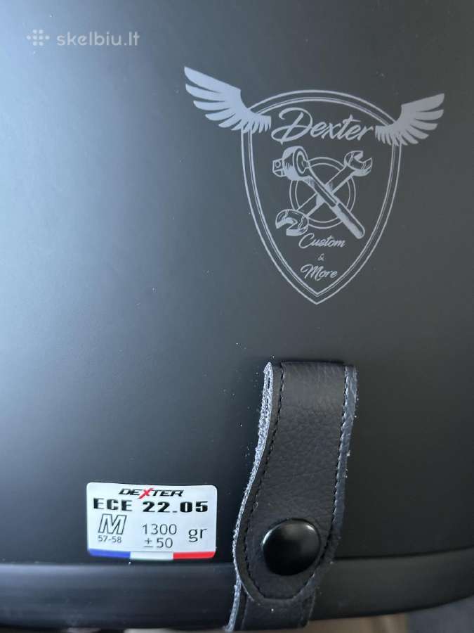Motociklo šalmas Dexter retro stiliaus dydis M 50€ - nuotraukos Nr. 3