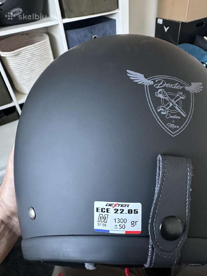 Motociklo šalmas Dexter retro stiliaus dydis M 50€ - nuotraukos Nr. 6