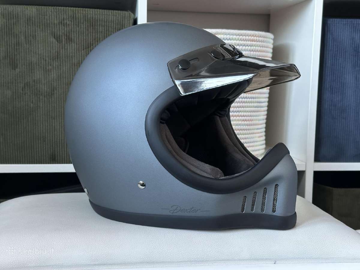 Retro motociklo šalmas Dexter Cafe Racer M dydis - nuotraukos Nr. 3