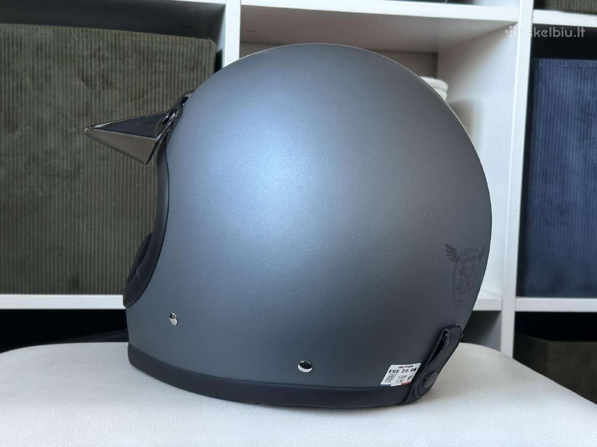 Retro motociklo šalmas Dexter Cafe Racer M dydis - nuotraukos Nr. 5