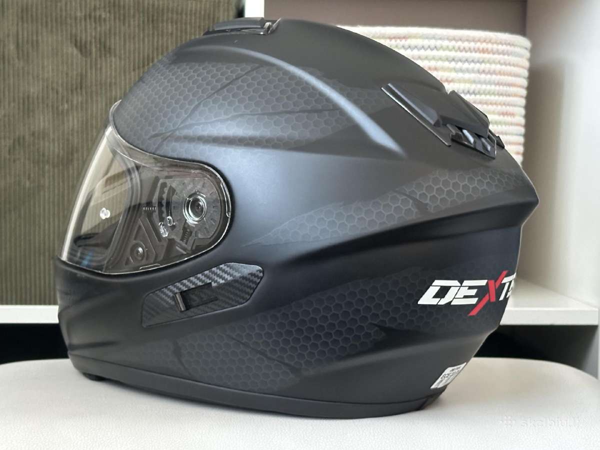 Motociklo šalmas Dexter full face yra L ir dydis - nuotraukos Nr. 4