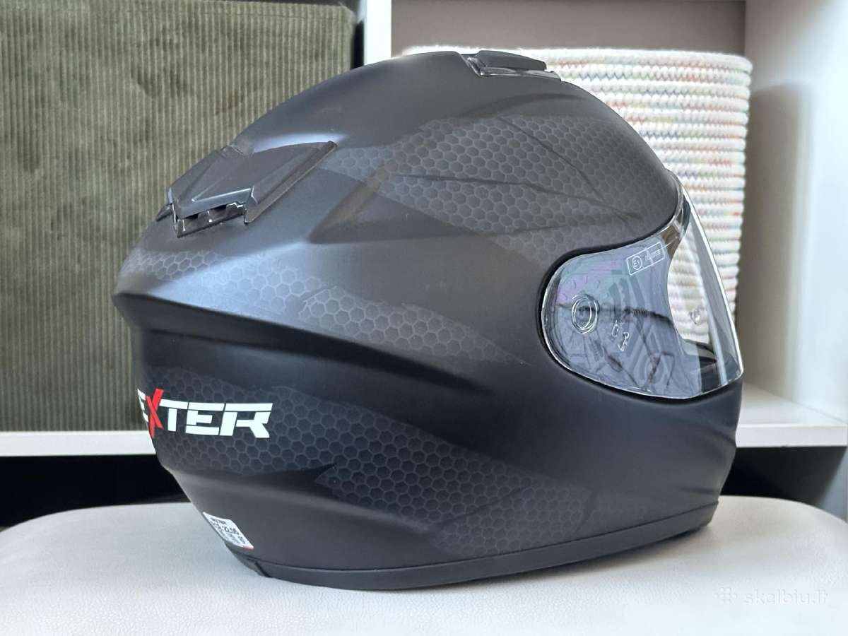 Motociklo šalmas Dexter full face yra L ir dydis - nuotraukos Nr. 5