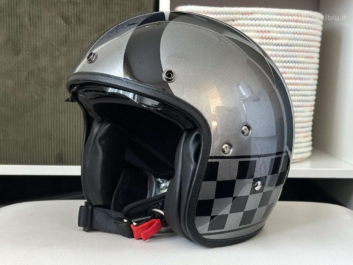 Retro motociklo šalmas Dexter dydžiai S ir M - nuotraukos Nr. 2