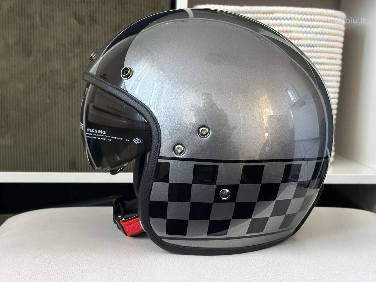 Retro motociklo šalmas Dexter dydžiai S ir M - nuotraukos Nr. 6