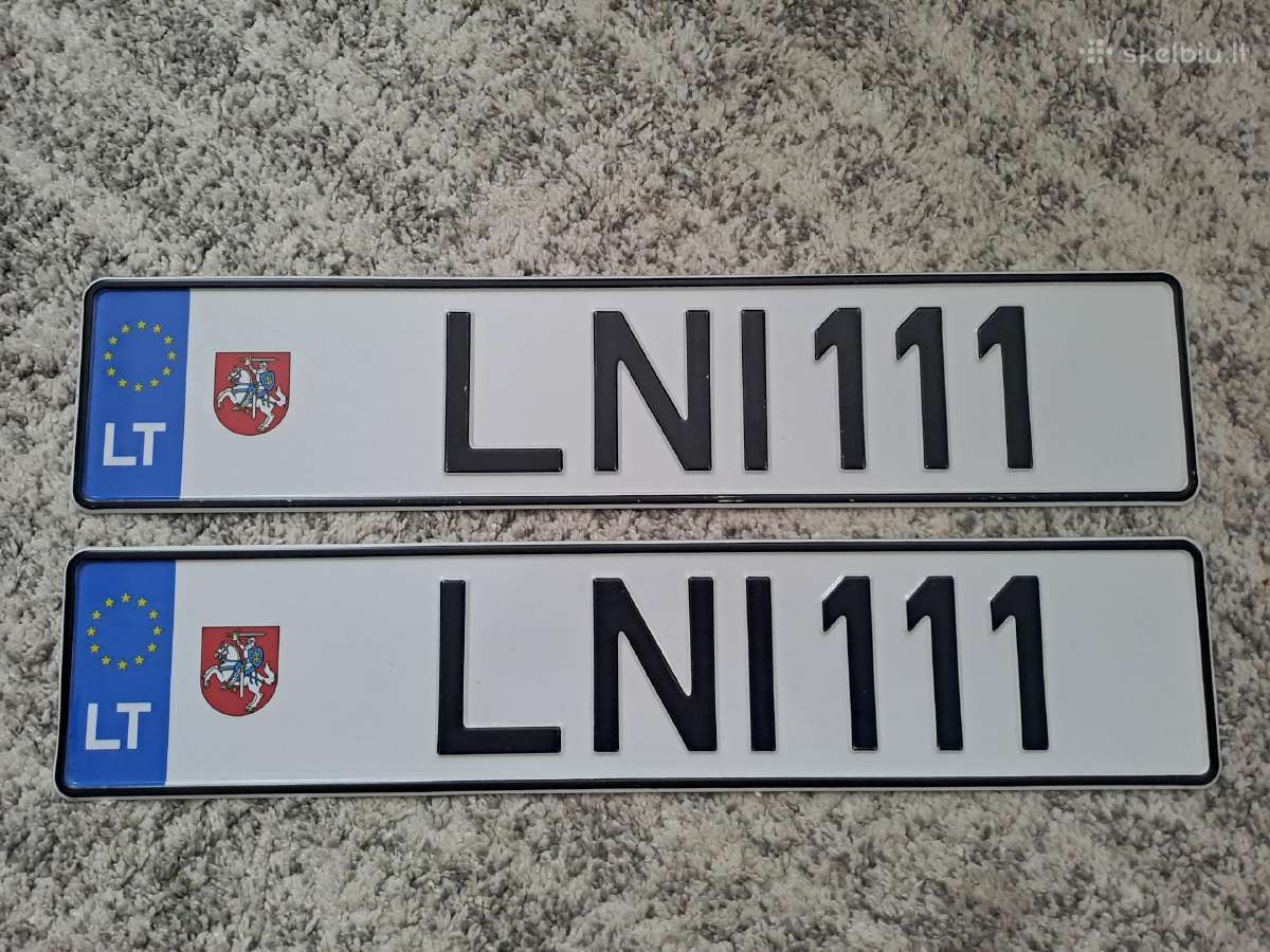 Valstybiniai numeriai Lni111