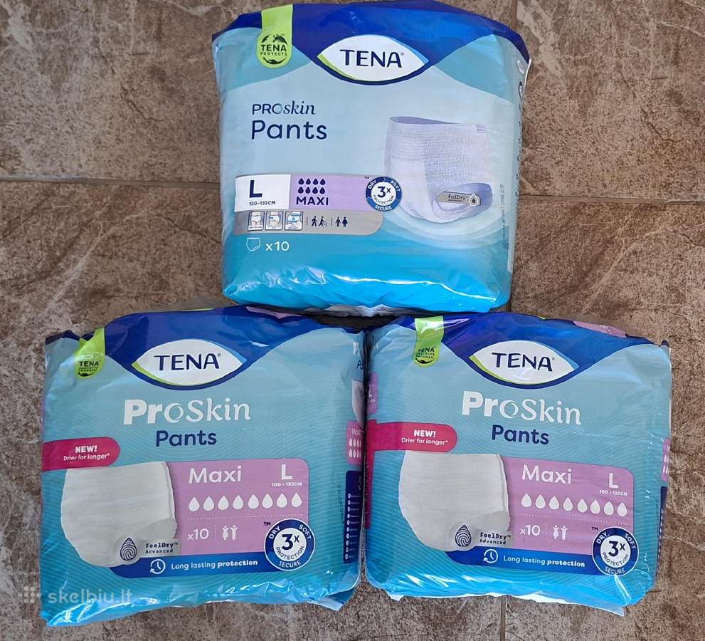 Suaugusiųjų sauskelnės Tena Proskin Pants Maxi L