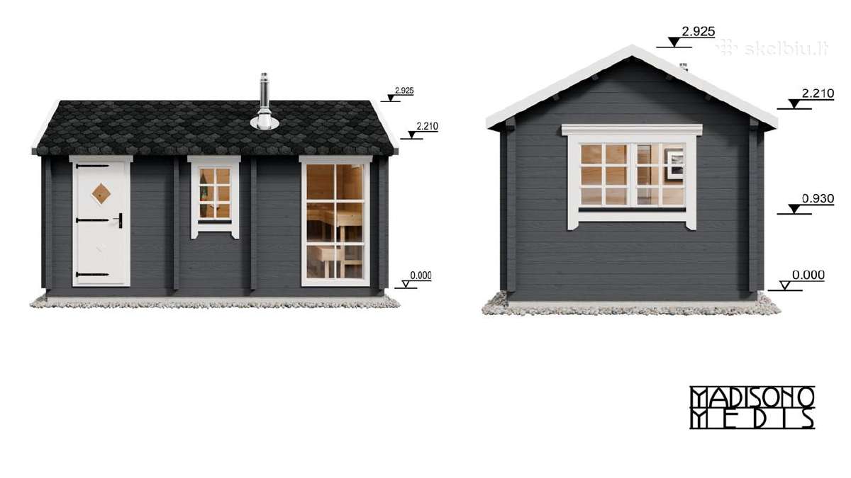 Medinė pirtis 3x6 m, 90 mm sienojai, įrengta - nuotraukos Nr. 5