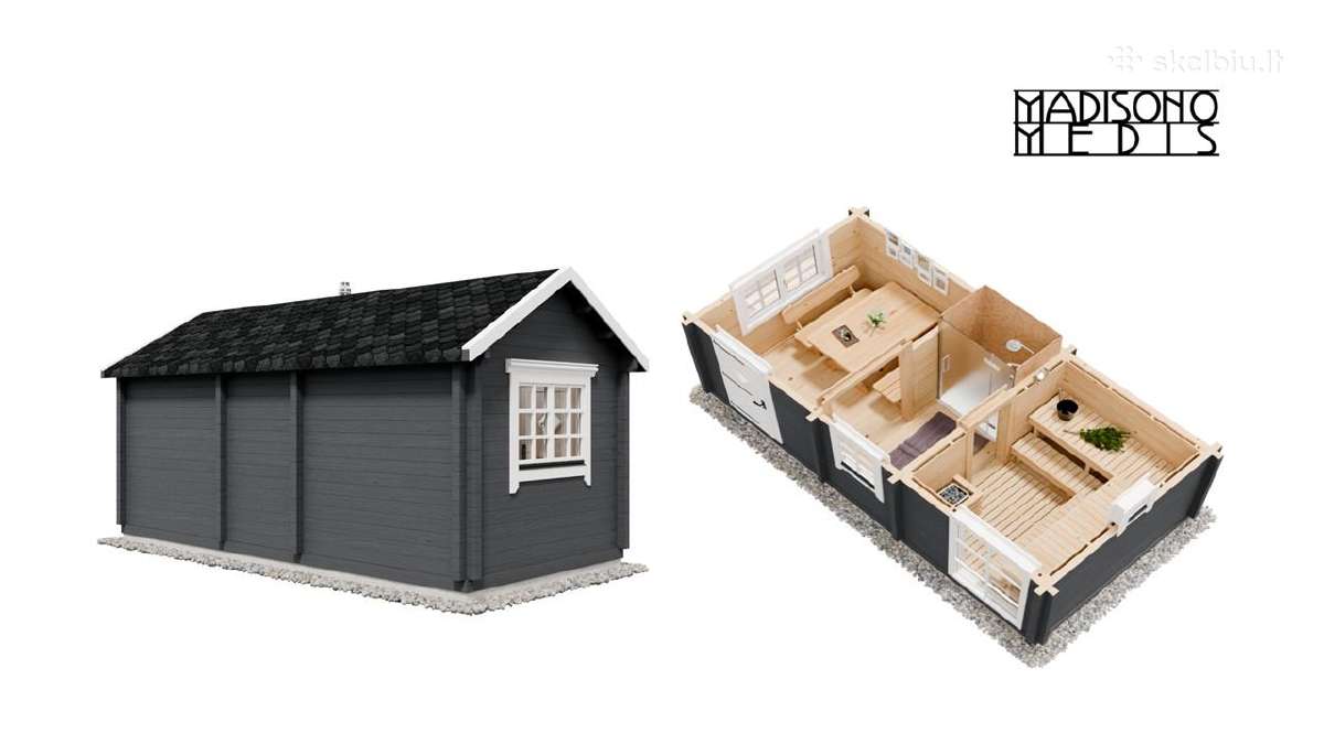Medinė pirtis 3x6 m, 90 mm sienojai, įrengta - nuotraukos Nr. 6