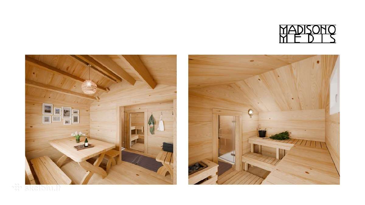 Medinė pirtis 3x6 m, 90 mm sienojai, įrengta - nuotraukos Nr. 3