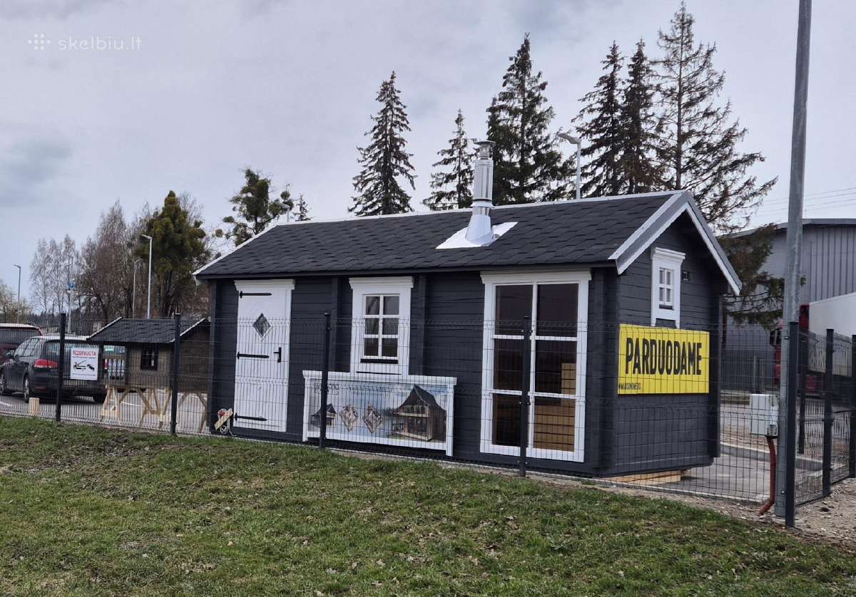 Medinė pirtis 3x6 m, 90 mm sienojai, įrengta