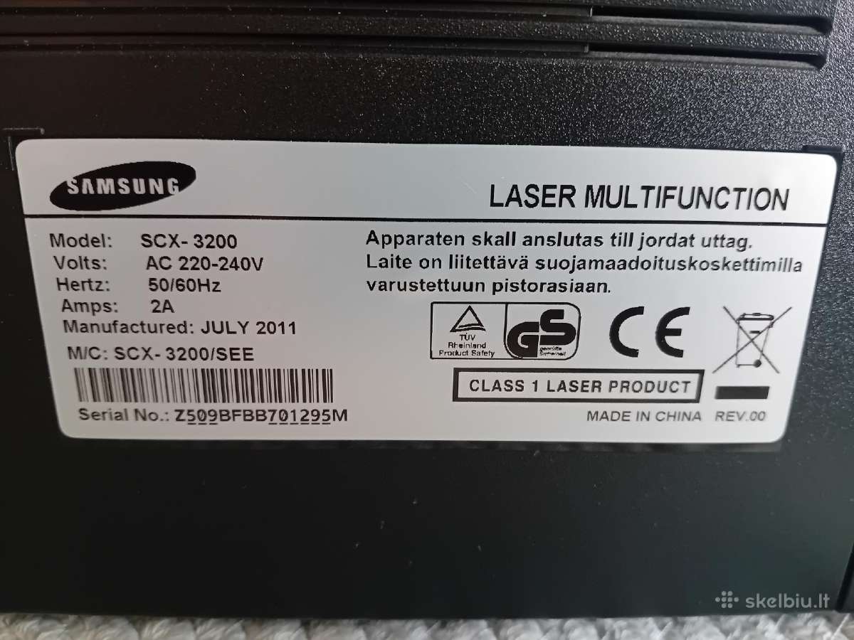 Samsung lazerinis spausdintuvas-printeris Scx-3200 - nuotraukos Nr. 3