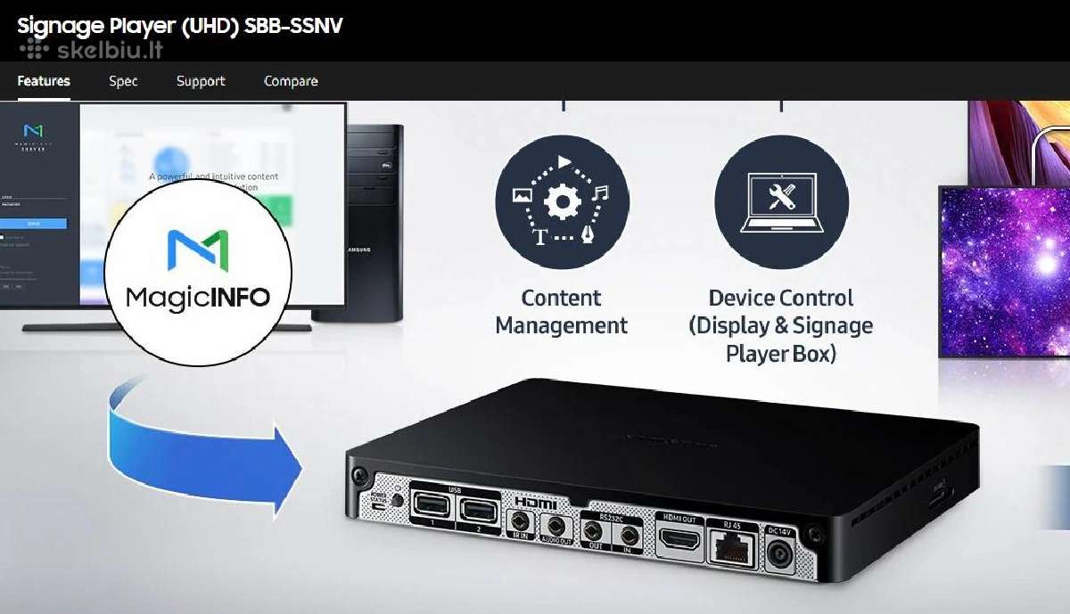 Monitorių modulis Samsung Signage Player