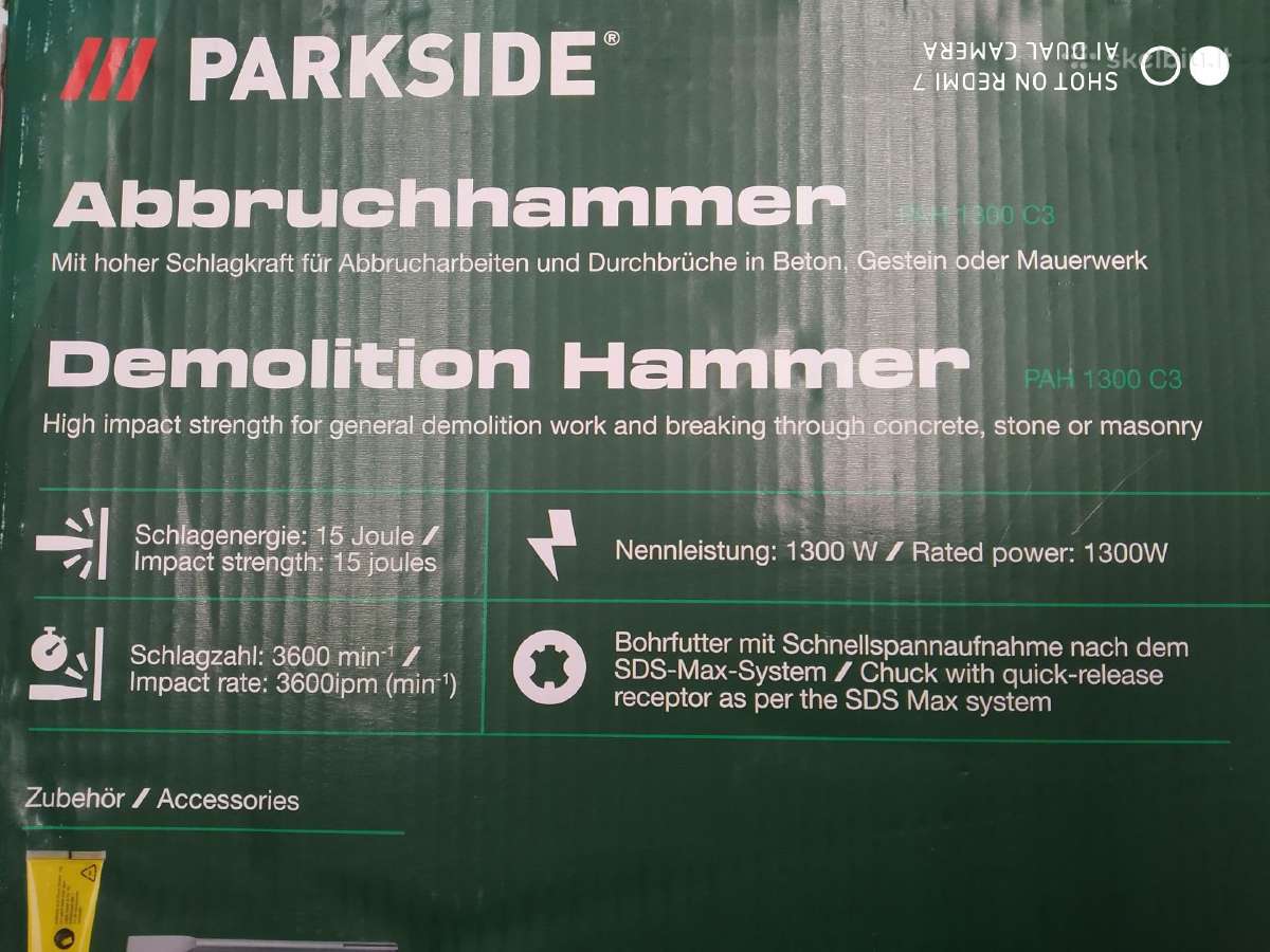 Perforatorius Parkside, Bosch. - nuotraukos Nr. 2