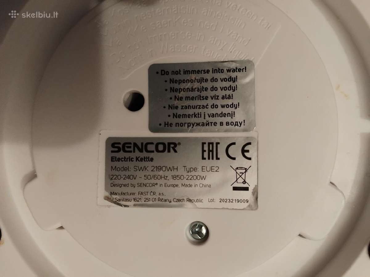 Sencor Swk2190wh Elektrinis virdulys - nuotraukos Nr. 2