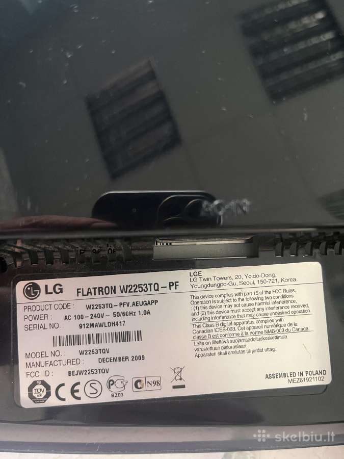 21.5" (55cm) LG Monitorius HD 1920 x 1080 - nuotraukos Nr. 4