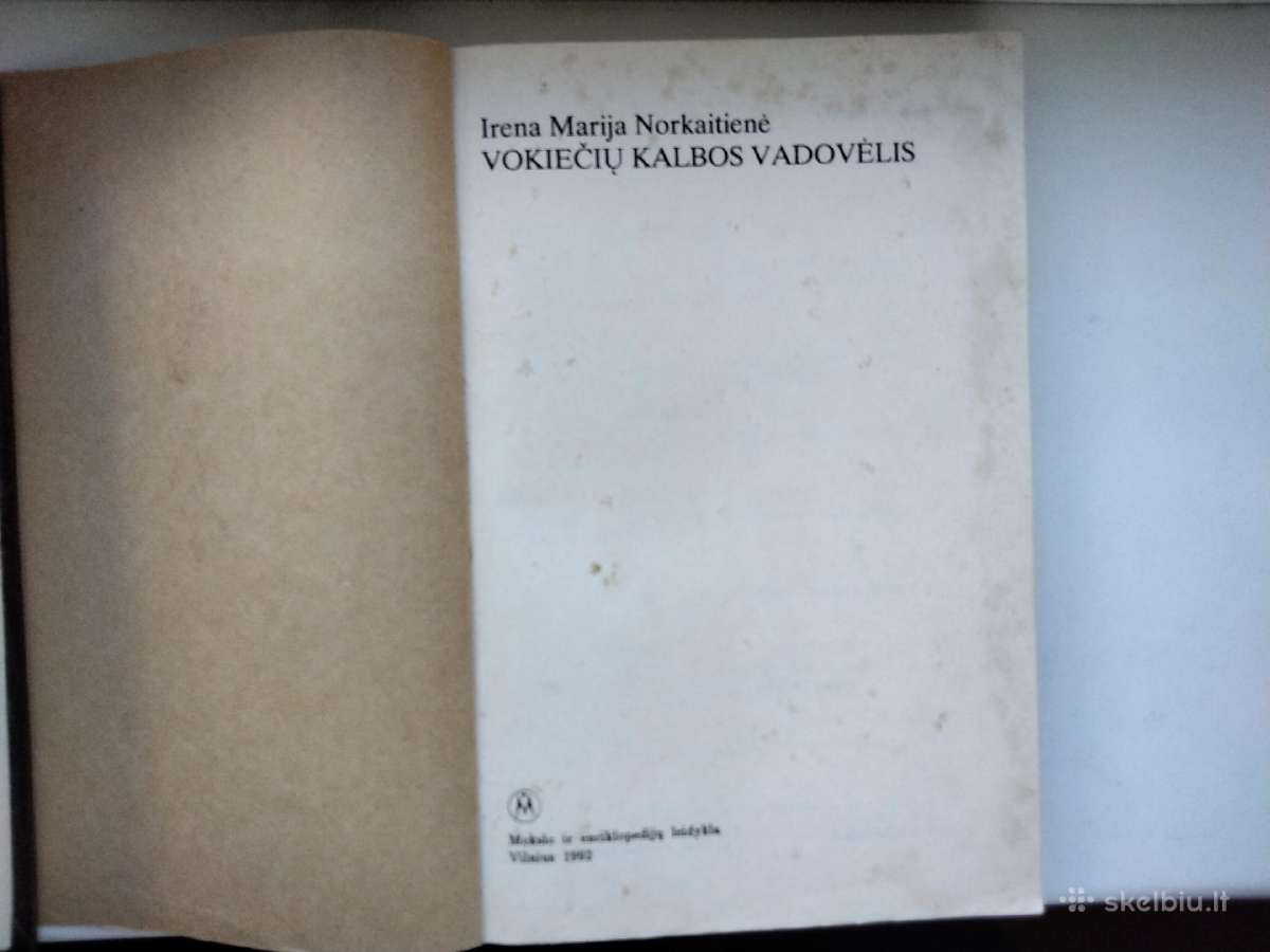 I. Norkaitienė. Vokiečių k. vadovėlis. 1992 m. lei - nuotraukos Nr. 2