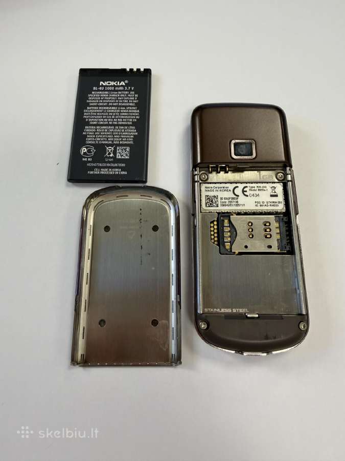 Nokia sapphire Arte 8800 su pilnu komplektu - nuotraukos Nr. 3