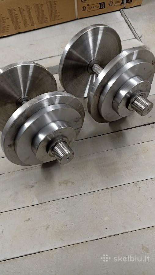 Hanteliai 2x37kg olimpinio 50mm diametro - nuotraukos Nr. 2