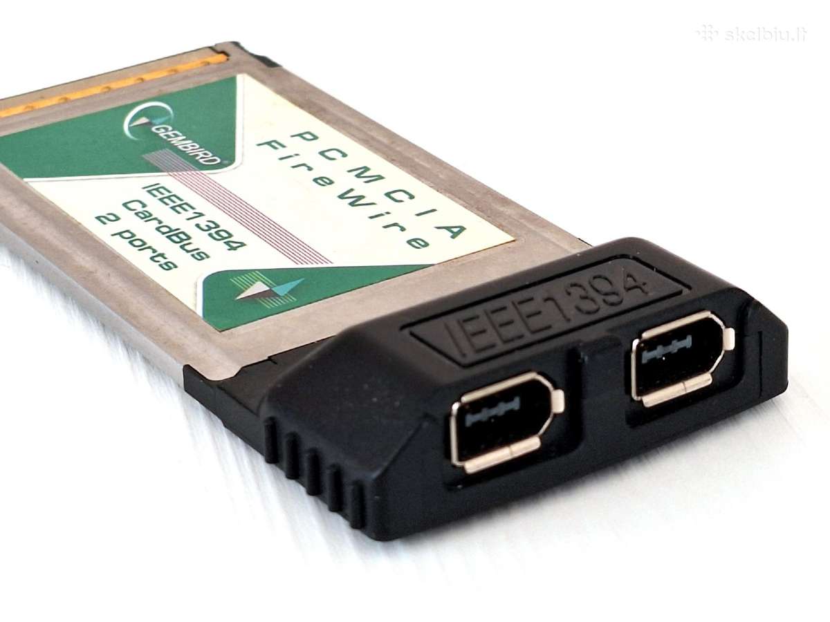Pcmcia Firewire ieee1394 gembird 2 portai - nuotraukos Nr. 2
