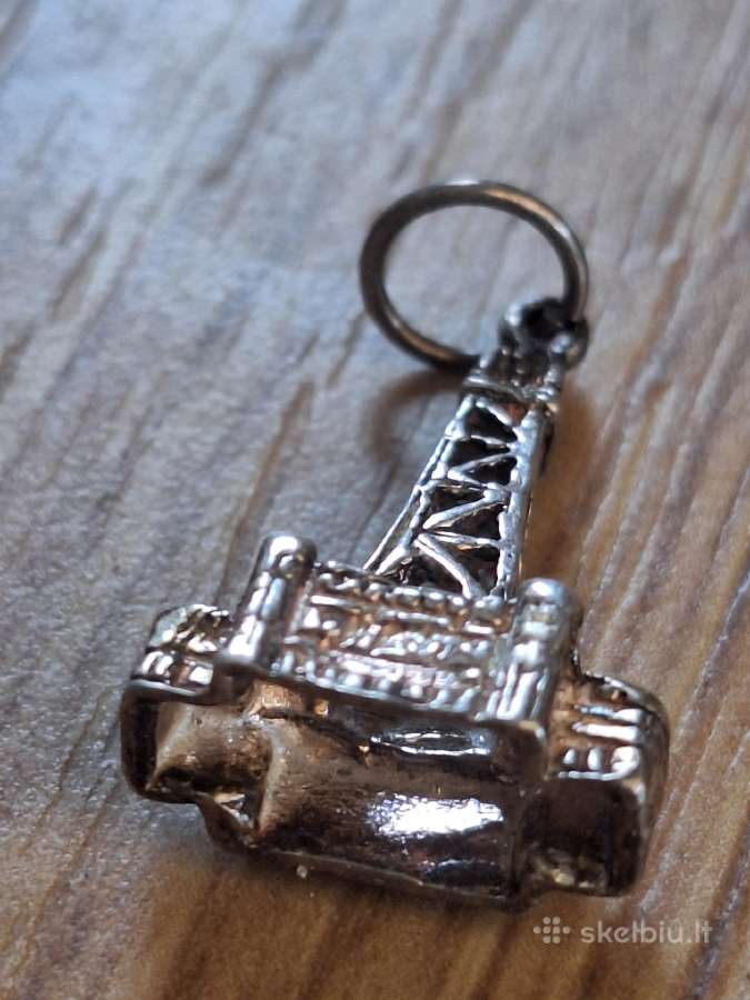 Vintažinis sidabrinis pakabukas „Blackpool Tower“ - nuotraukos Nr. 2