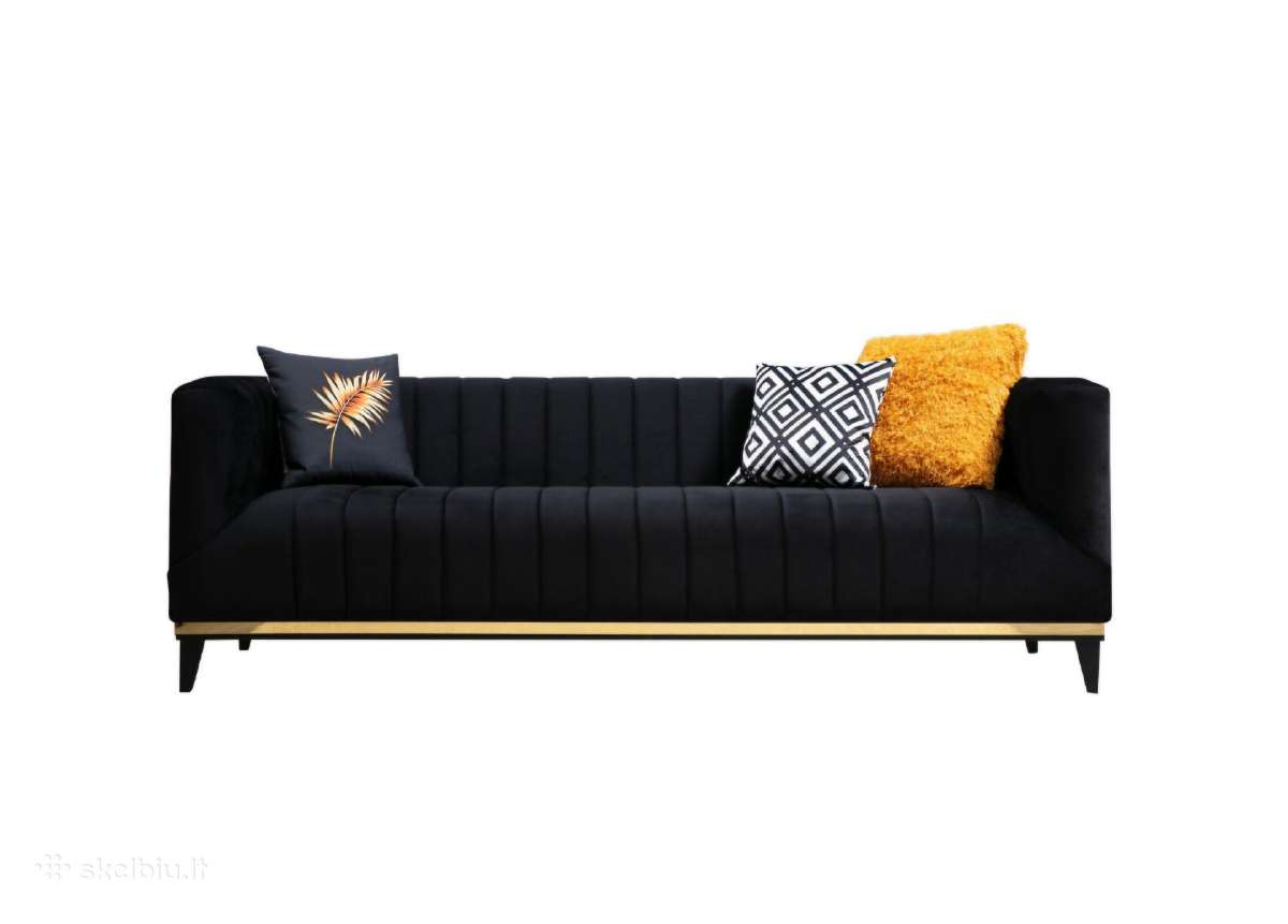 Juoda sofa - nuotraukos Nr. 4